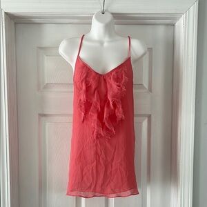 Old Navy Coral Ruffled Spaghetti Strap Top